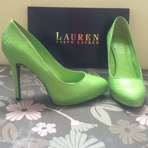 Ralph Lauren Lime Green Heels